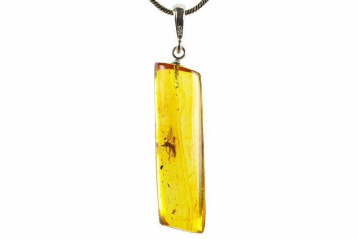 Polished Baltic Amber Pendant (Necklace) - Contains Flies! #367378